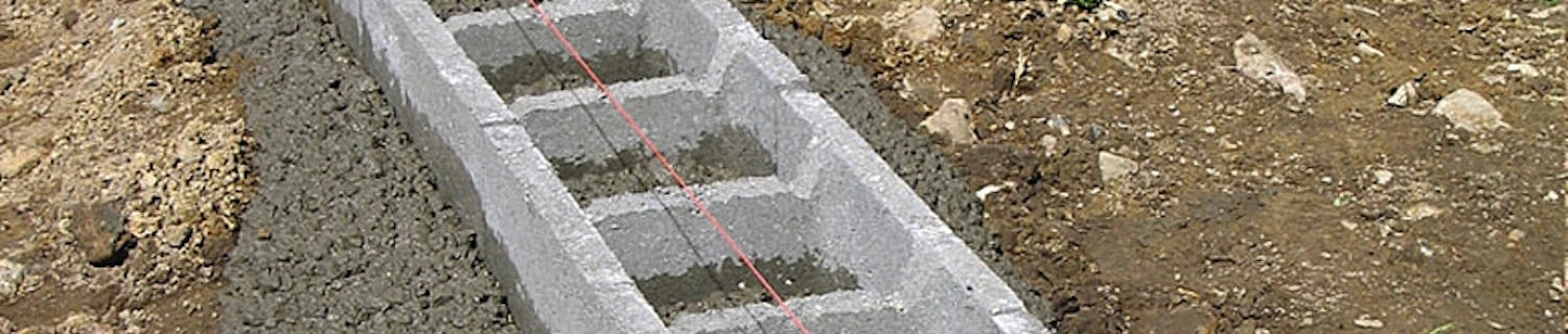 Fundablokke Støttemur fundablokke